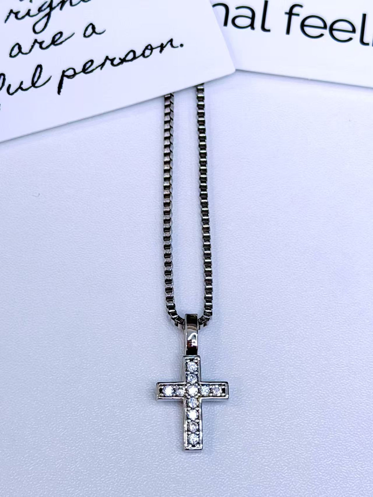 "CONFESSION" CROSS NECKLACE