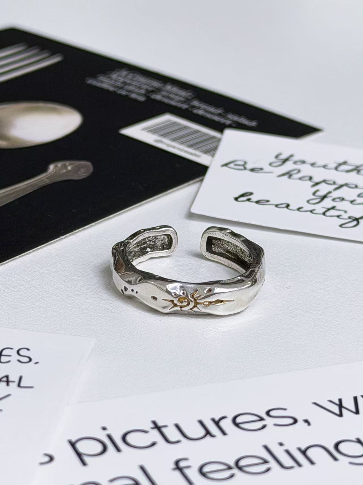 "WISHBONE" SUN RING