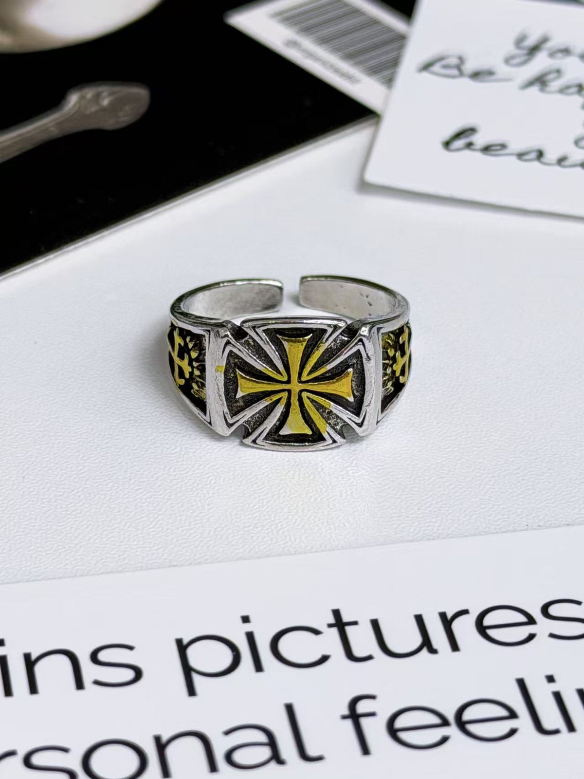 "IRON CROSS" SIGNET RING