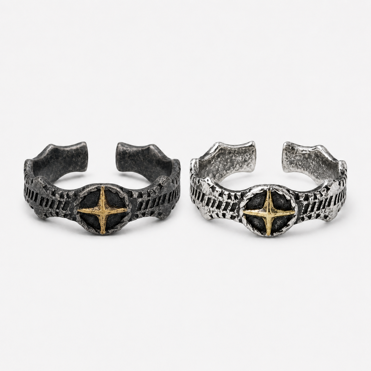 "NORTH STAR" CROSS RING