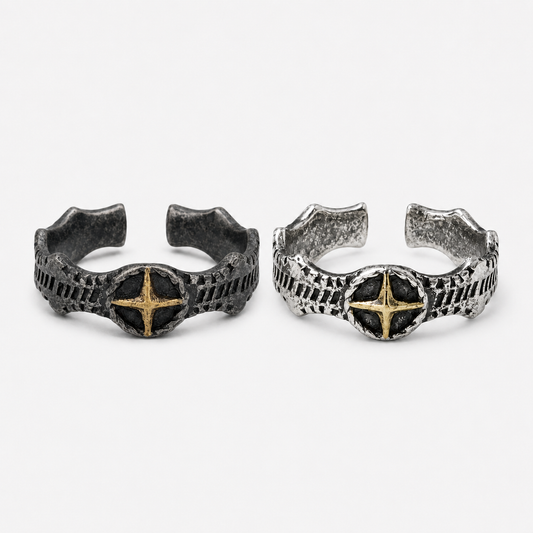 "NORTH STAR" CROSS RING