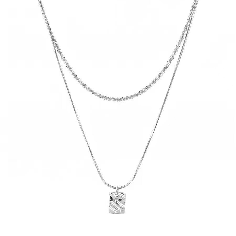 "CRUMPLED" PENDANT NECKLACE