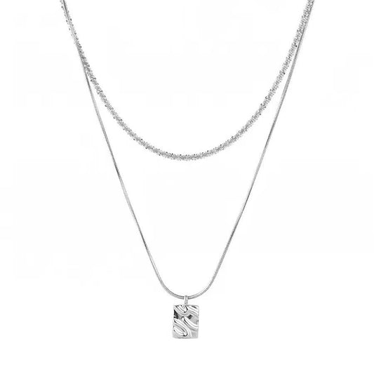 "CRUMPLED" PENDANT NECKLACE
